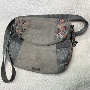 Sakroots Gray and Floral Crossbody Bag